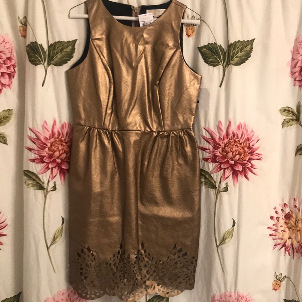 Metallic leather dress - NWT